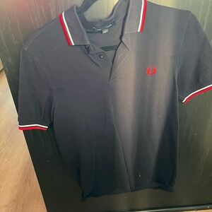 Fred Perry Navy Polo with Red and White Trim